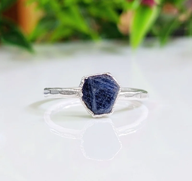 Ruby Gemstone Rings with Diamond AccentsRaw Blue Sapphire ring