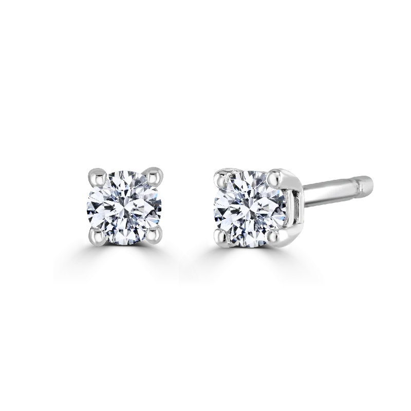 Comfort - Fit Wedding Bands for All - Day Wear9ct White Gold 0.15ct Lab Grown Diamond Solitaire Stud Earrings