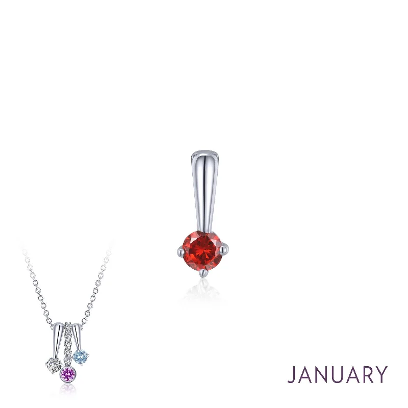 Lafonn Birthstone Garnet January Necklace BP005GNP00