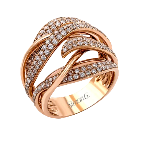 Halo - Style Diamond Rings with Smaller Accent DiamondsRight Hand Ring in 18k Gold with Diamonds