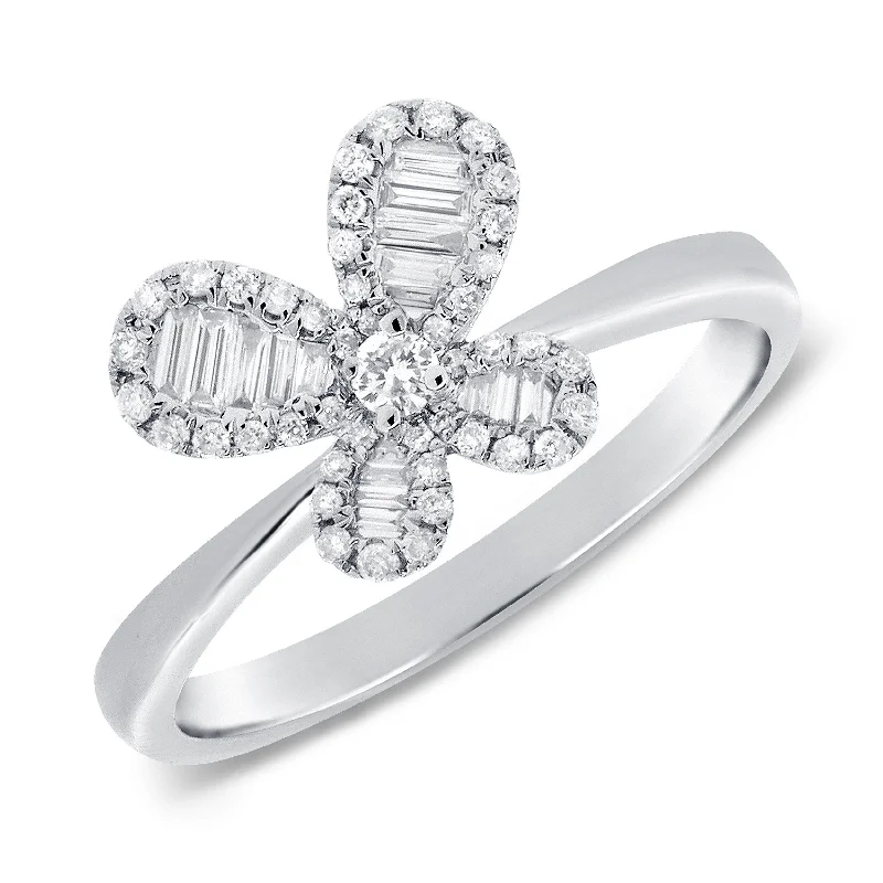 Halo - Style Diamond Rings with Smaller Accent DiamondsJoelle Diamond Butterfly Ring 14K Gold 1/3 CT TDW