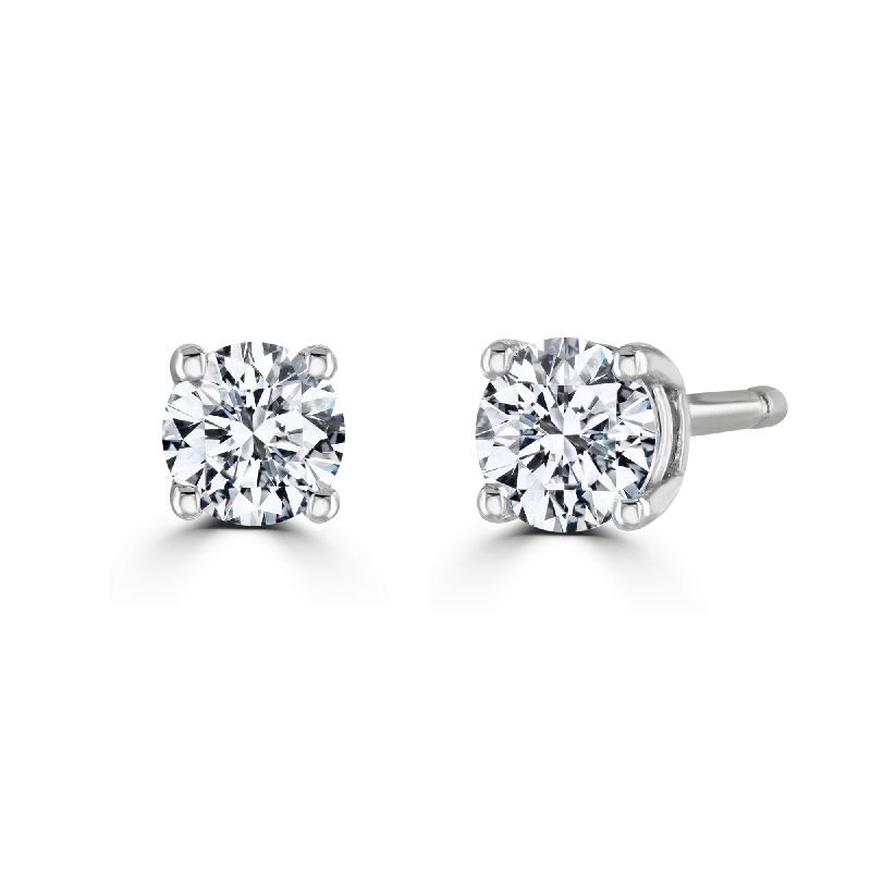 Matching Wedding Bands for a Coordinated Look9ct White Gold 0.25ct Lab Grown Diamond Solitaire Stud Earrings