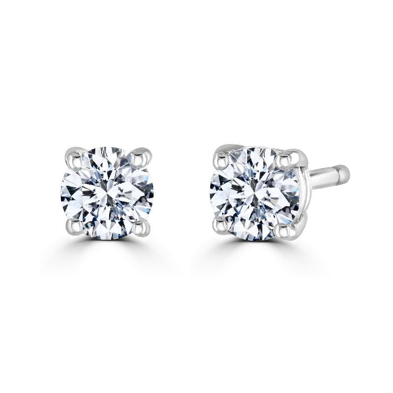 Comfort - Fit Wedding Bands for All - Day Wear9ct White Gold 0.40ct Lab Grown Diamond Solitaire Stud Earrings