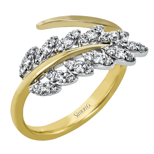 Vintage - Inspired Diamond Rings with Filigree WorkRight Hand Ring in 18k Gold with Diamonds