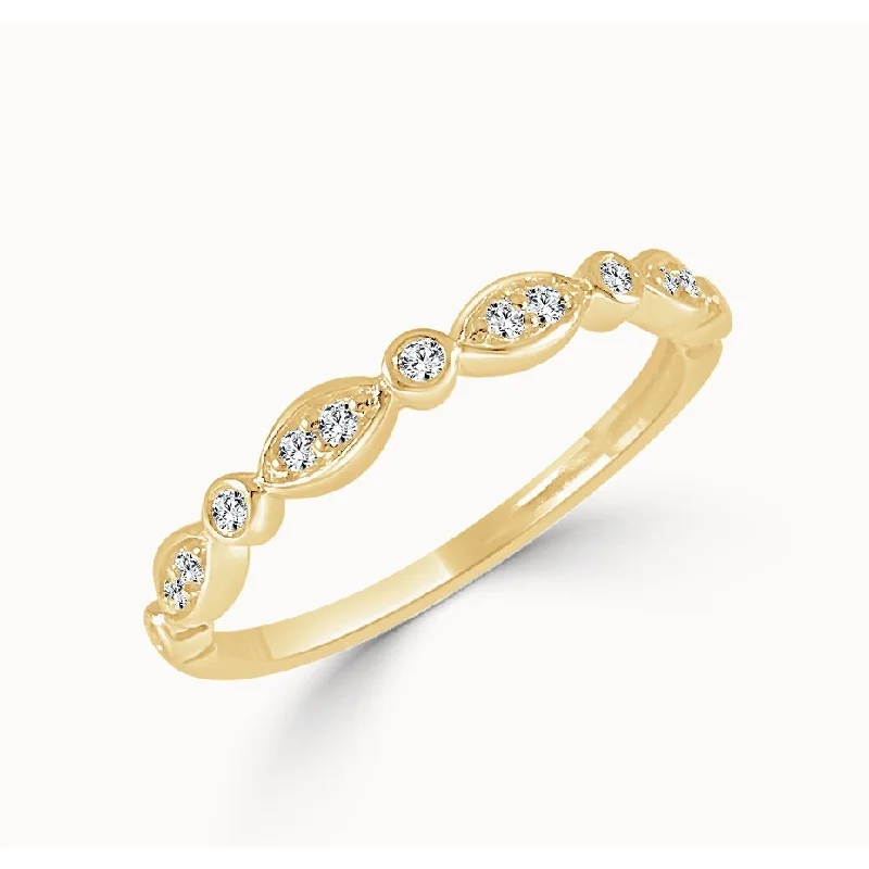 Custom - Designed Diamond Rings to Reflect Your PersonalityJoelle Diamond Ring 3/4 Way Around Band 14k Gold 1/10 ct TDW