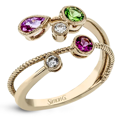 Custom - Designed Diamond Rings to Reflect Your PersonalityColor Ring in 18k Gold with Diamonds