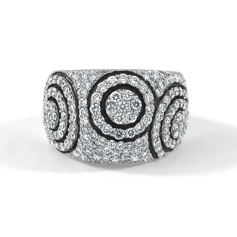 Vintage - Inspired Diamond Rings with Filigree WorkJoelle Diamond Circle Ring 1 1/4 CT TDW 14K White Gold Ring