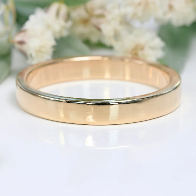 Matching Wedding Bands for a Coordinated Look18ct Rose Gold 3mm Flat Polished Wedding Ring