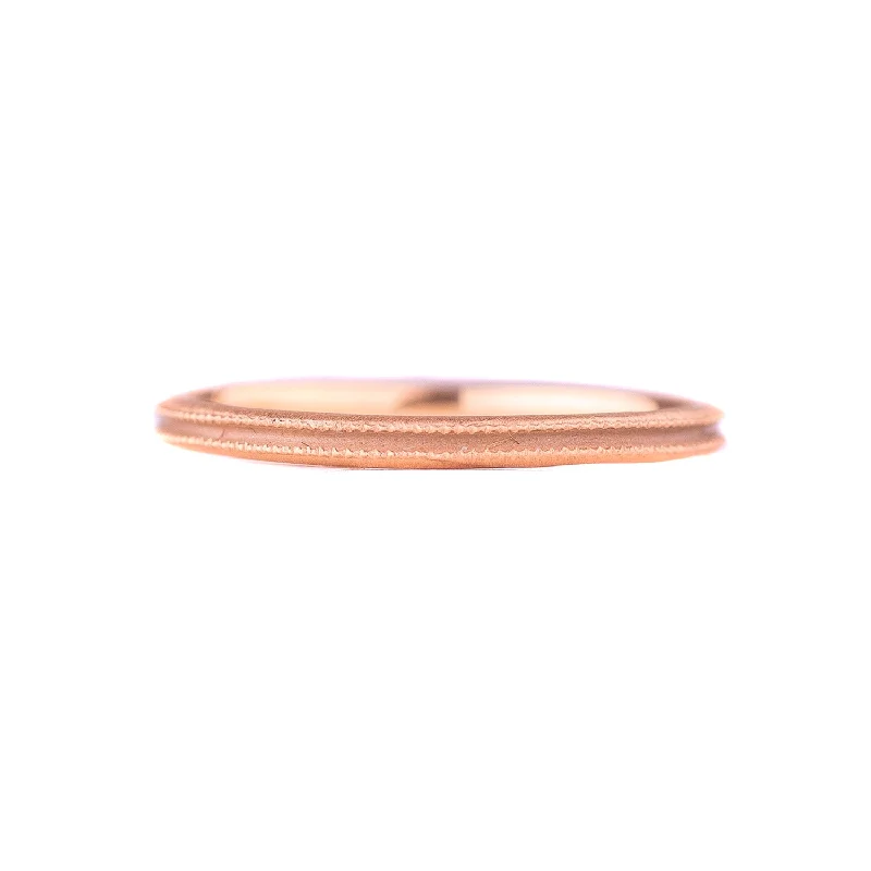 Matching Wedding Bands for a Coordinated LookRose Gold Double Milgrain Band by Dawes Design