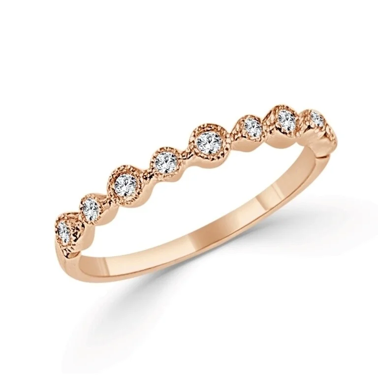 Custom - Designed Diamond Rings to Reflect Your PersonalityJoelle Diamond Stackable Band 14K Gold Diamond 1/10ct TDW