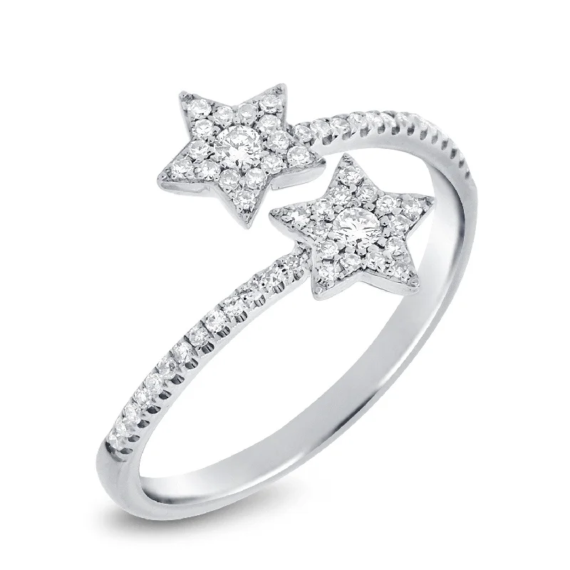 Halo - Style Diamond Rings with Smaller Accent DiamondsDiamond Star Ring 14k Gold & 1/4ct TDW by Joelle Jewelry