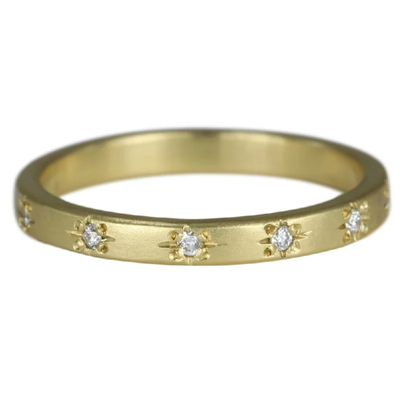 Two - Tone Wedding Bands in Gold and PlatinumStarry Sky 12 Diamond Band by Sarah Swell