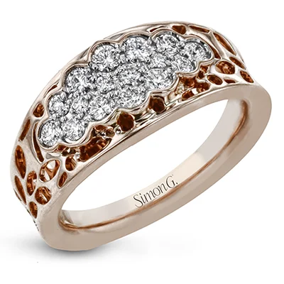 Vintage - Inspired Diamond Rings with Filigree WorkRight Hand Ring in 18k Gold with Diamonds