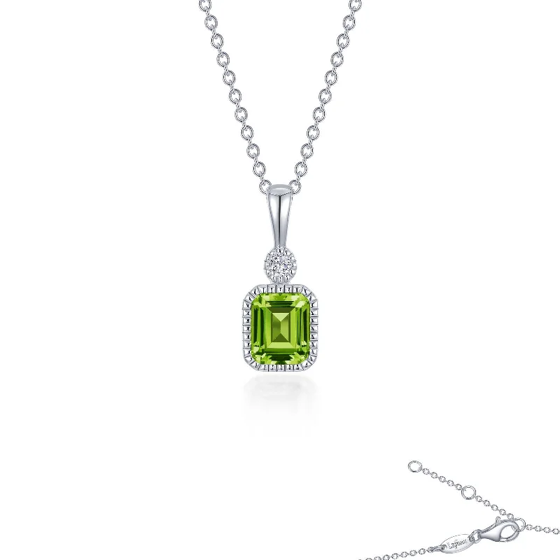 Lafonn Birthstone Emerald August Peridot Necklace BP009PDP20