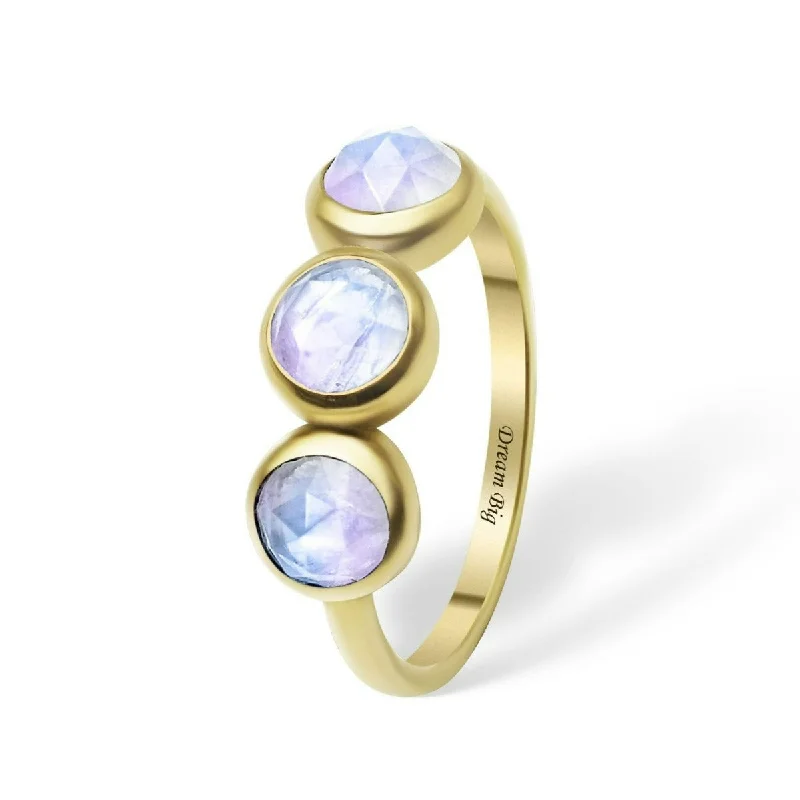 Amethyst Gemstone Rings in a Vintage - Style SettingMaya Moonstone Ring