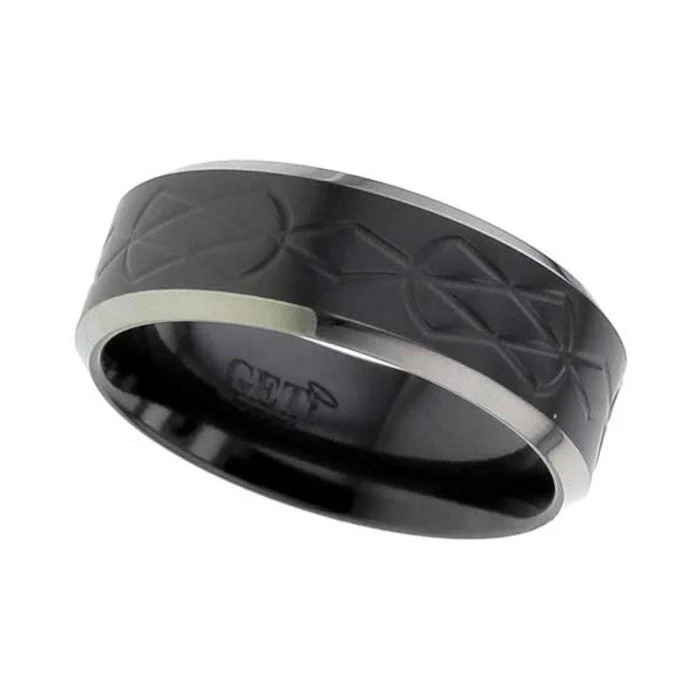 Wedding Bands with Micro - Pave Diamond AccentsZirconium Celtic Knotwork Ring - Z147BCHR