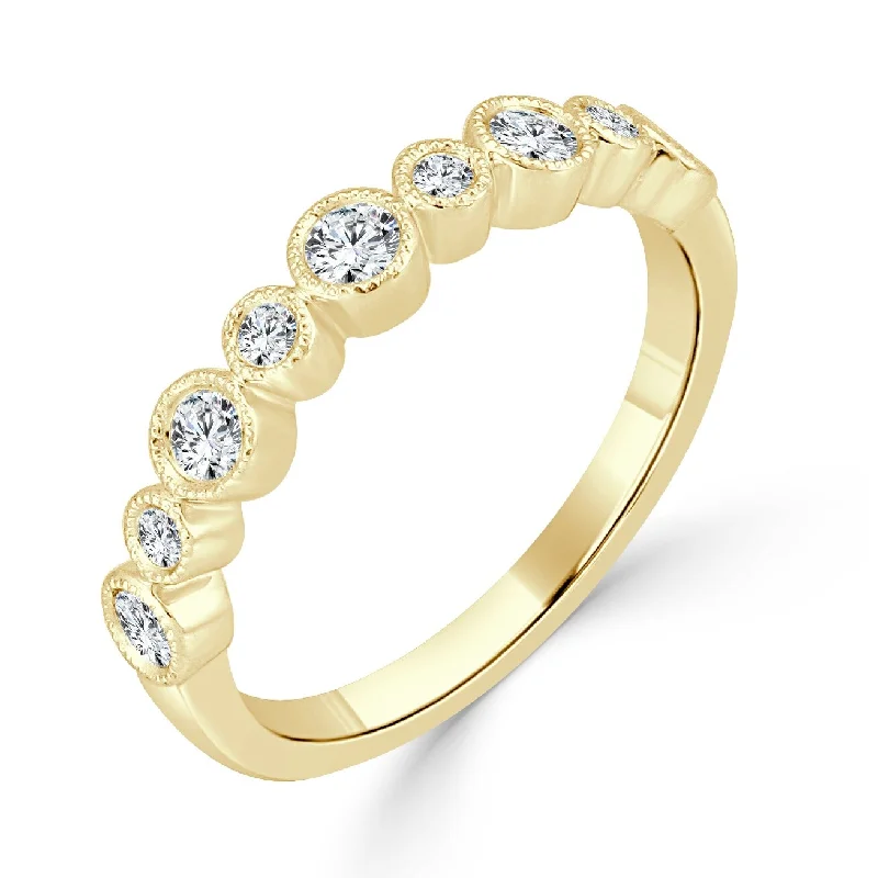 Three - Stone Diamond Rings with Princess - Cut DiamondsJoelle Diamond Wedding Band Ring 14k Gold 1/3ct TDW