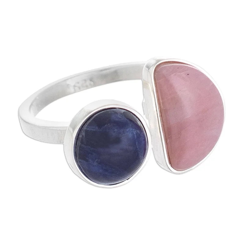 Multi - Gemstone Rings with a Rainbow of ColorsNovica Handmade Planetary Influence Sodalite And Opal Wrap Ring