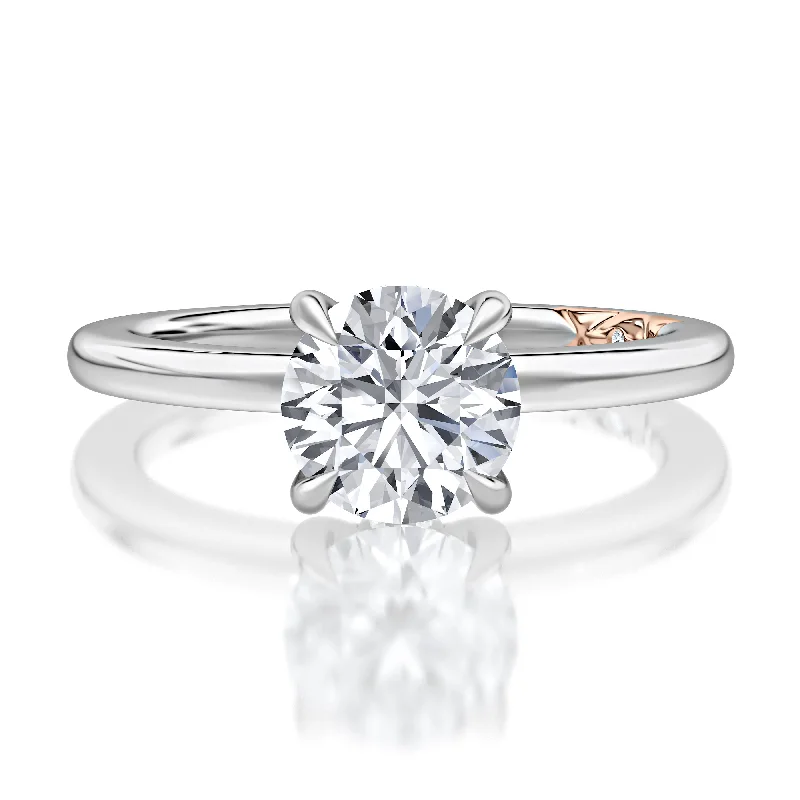 A.Jaffe Engagement Rings Classic Solitaire Round Center Diamond Engagment Ring MECRD2877BL/209