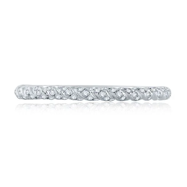 A.Jaffe Wedding Bands Tightly Twisted Diamond Wedding Band with Signature Shank MRS869/31