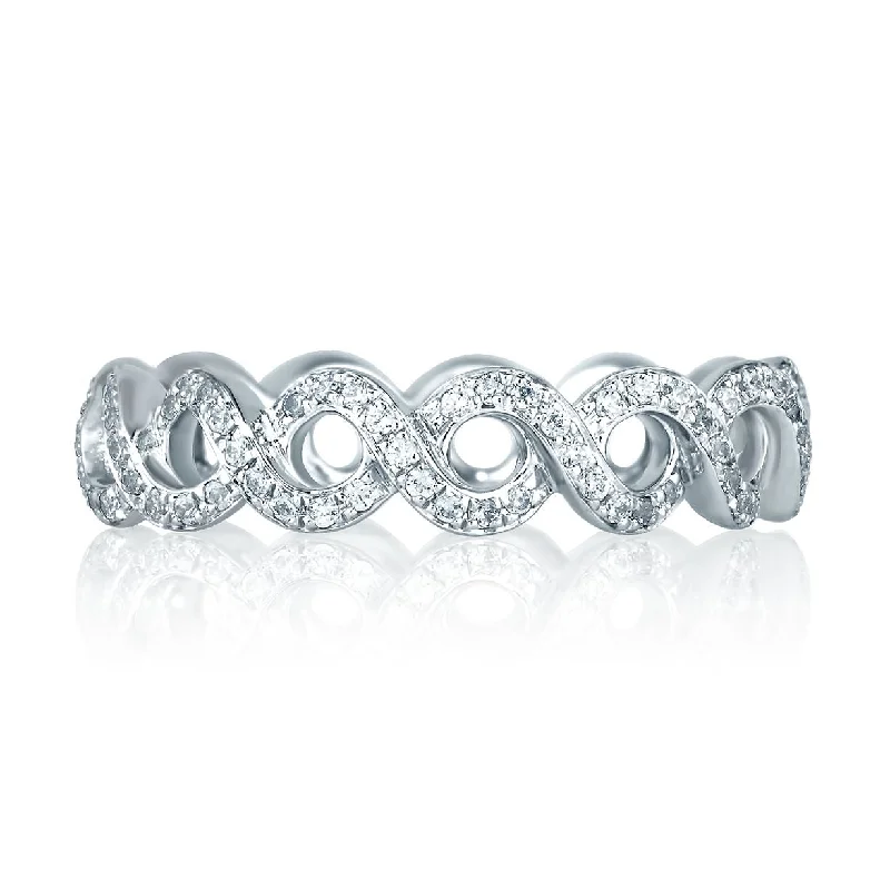 A.Jaffe Stackable Rings Vine Motif Eternity Stackable Anniversary Ring WR0850/47