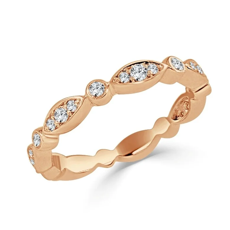 Custom - Designed Diamond Rings to Reflect Your PersonalityDiamond Stackable Band 14k Gold 1/4ct TDW by Joelle Jewelry