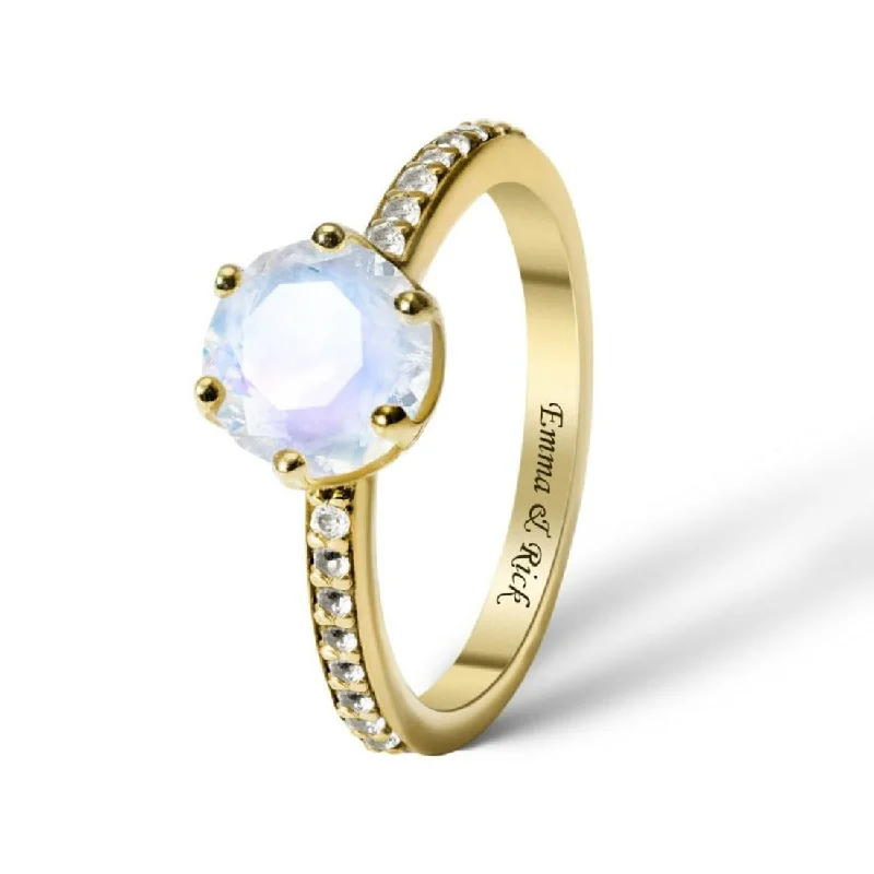 Multi - Gemstone Rings with a Rainbow of ColorsQueen Moonstone Ring