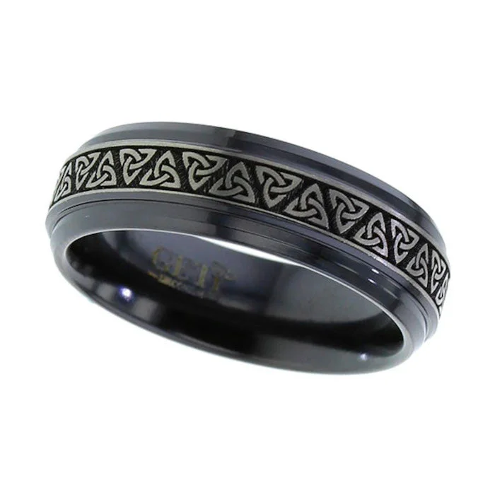 Matching Wedding Bands for a Coordinated LookZirconium Celtic Trinity Knot Ring - Z130RB-TRIN