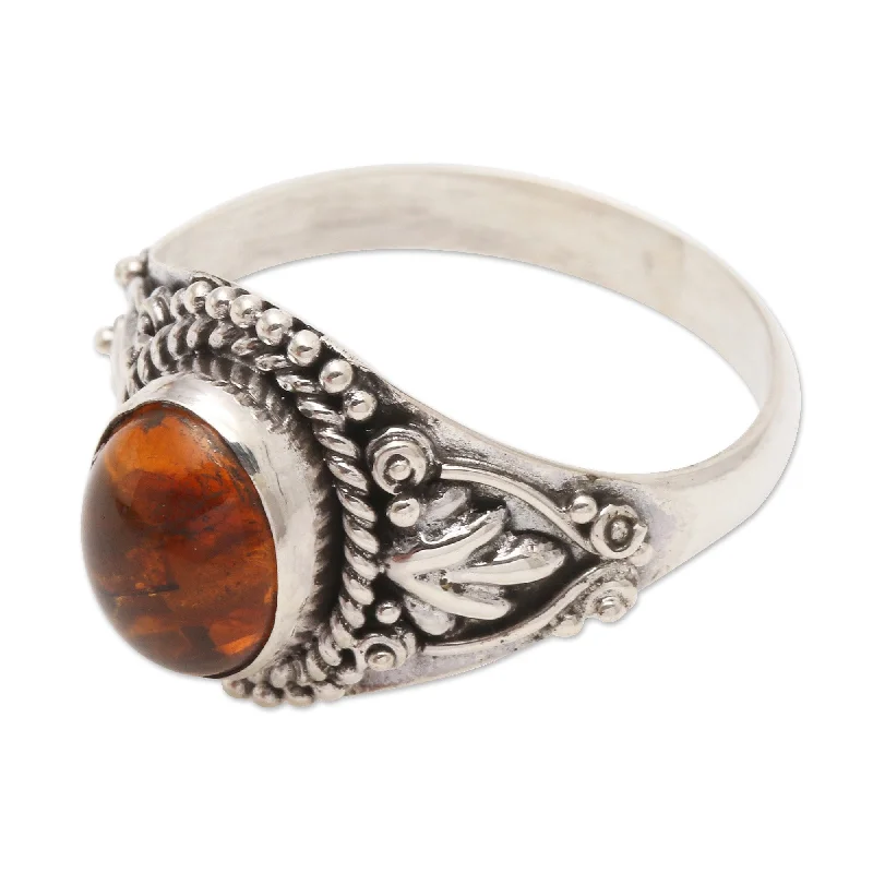 Sapphire Gemstone Rings in a Cathedral SettingNovica Handmade Sunrise Carnelian Cocktail Ring