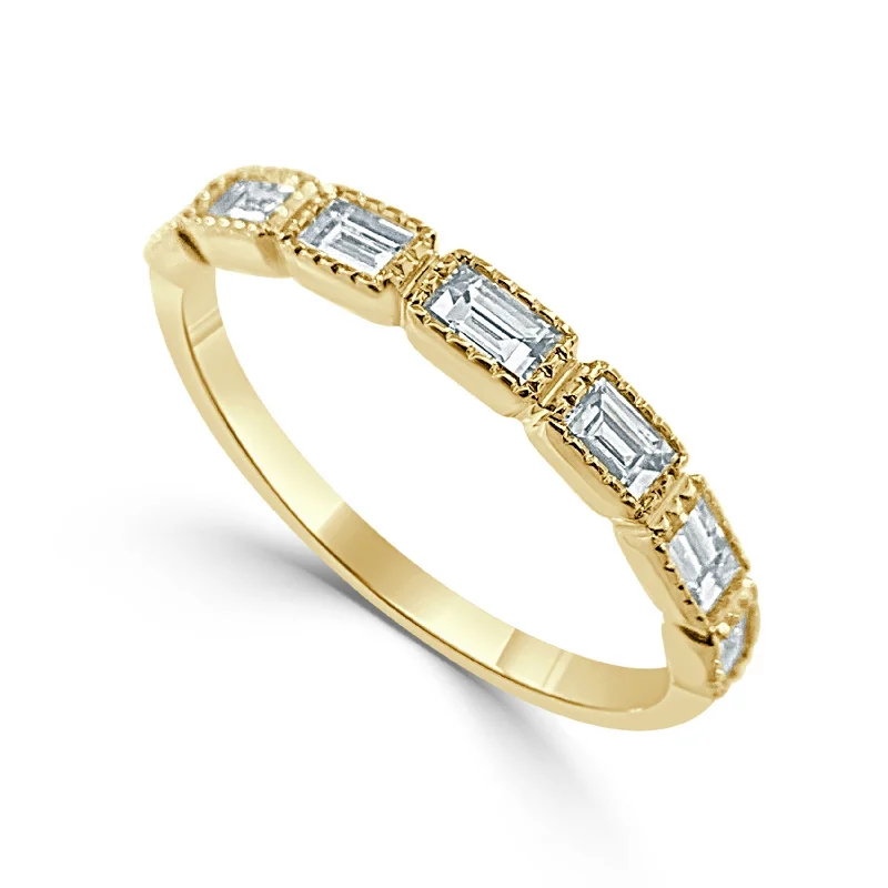 Solitaire Diamond Rings in Platinum SettingsJoelle Diamond Baguette Band Ring 14K Gold 1/2 CT TDW