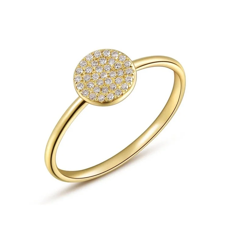 Custom - Designed Diamond Rings to Reflect Your PersonalityDiamond Disc Ring 14k Gold 1/8ct TDW by Joelle Jewelry