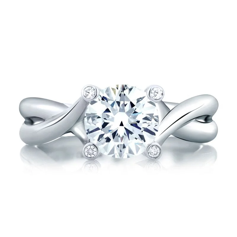 A.Jaffe Engagement Rings Urban Vine Signature Bubble Solitaire Engagement Ring MES463/103