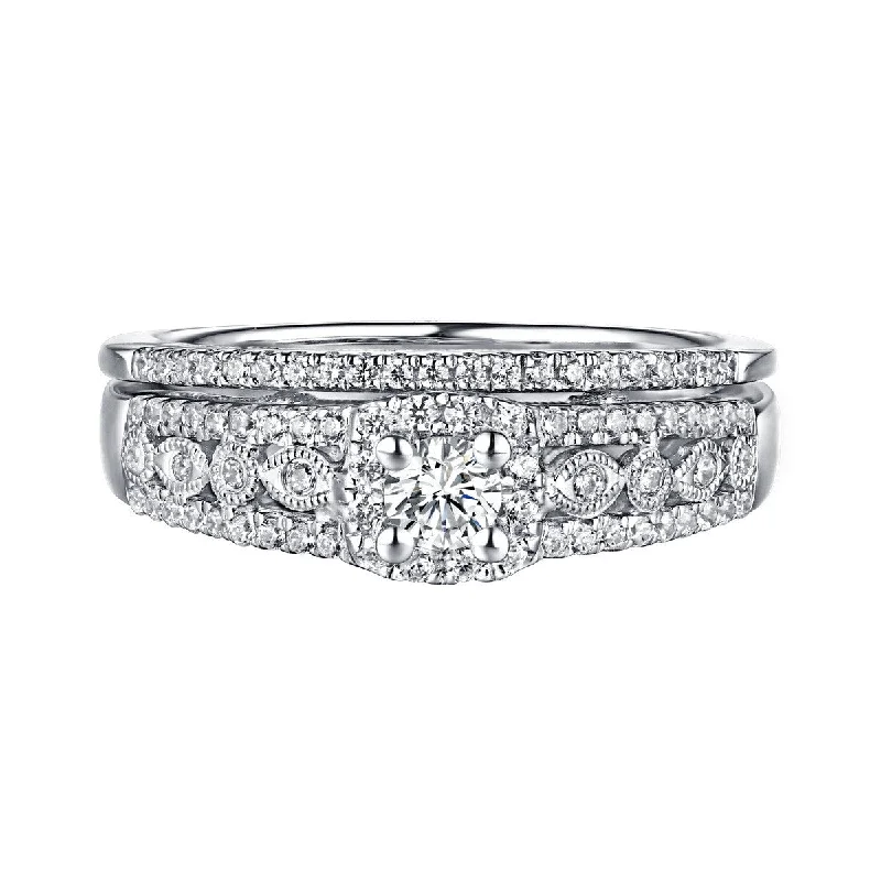 Matching Wedding Bands for a Coordinated LookBeau Diamond Engagement Ring S201865A and Band Set S201865B