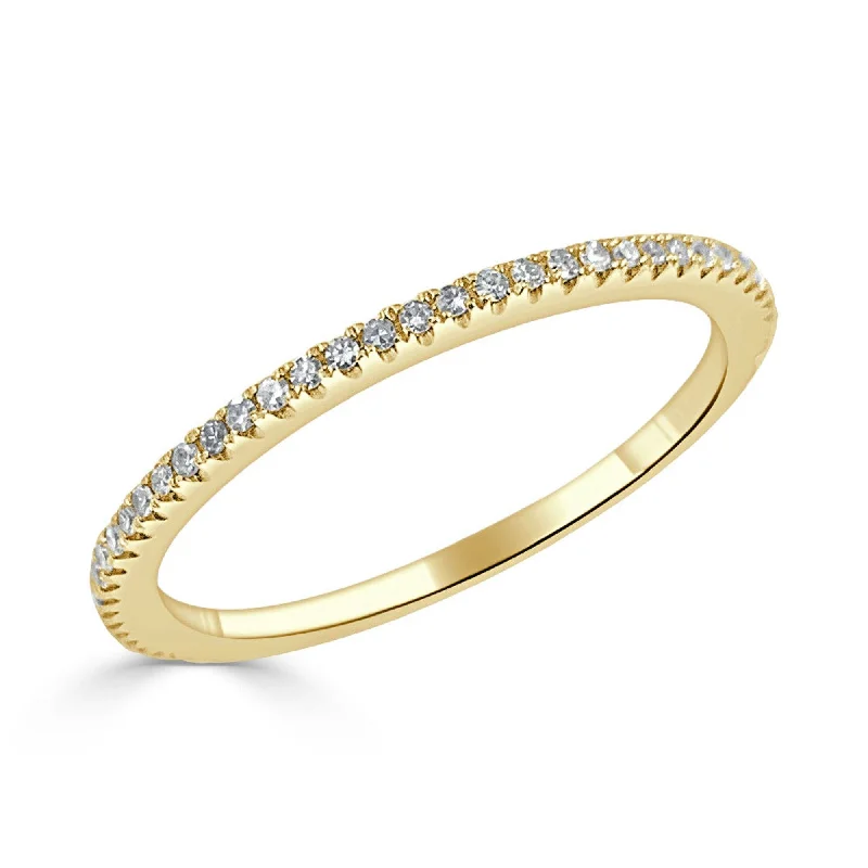 Vintage - Inspired Diamond Rings with Filigree WorkJoelle Diamond Band Ring - 14K Gold Eternity Band Ring 1/5 CTTW 20 White Round Cut Diamonds