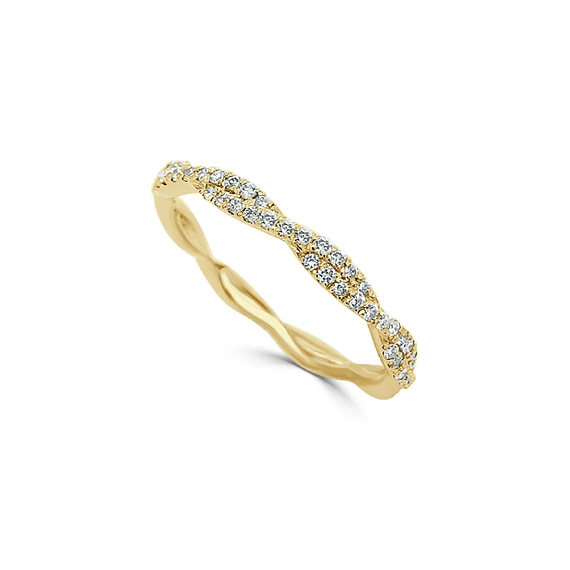 Custom - Designed Diamond Rings to Reflect Your PersonalityJoelle Diamond Stackable Twist Ring 14k Gold