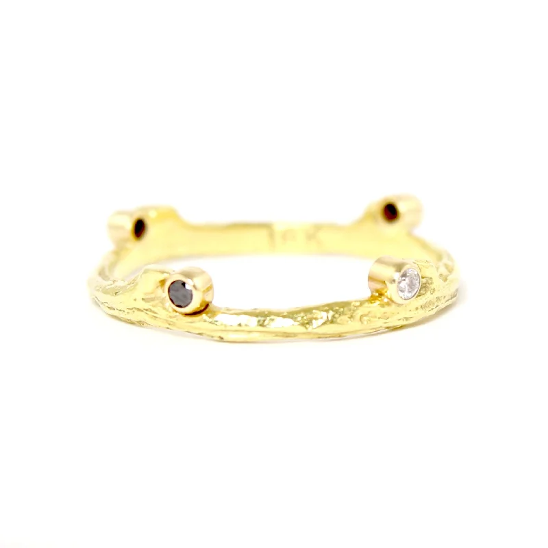 Comfort - Fit Wedding Bands for All - Day WearSALE! Hemp Ring in Yellow Gold by Sarah Graham