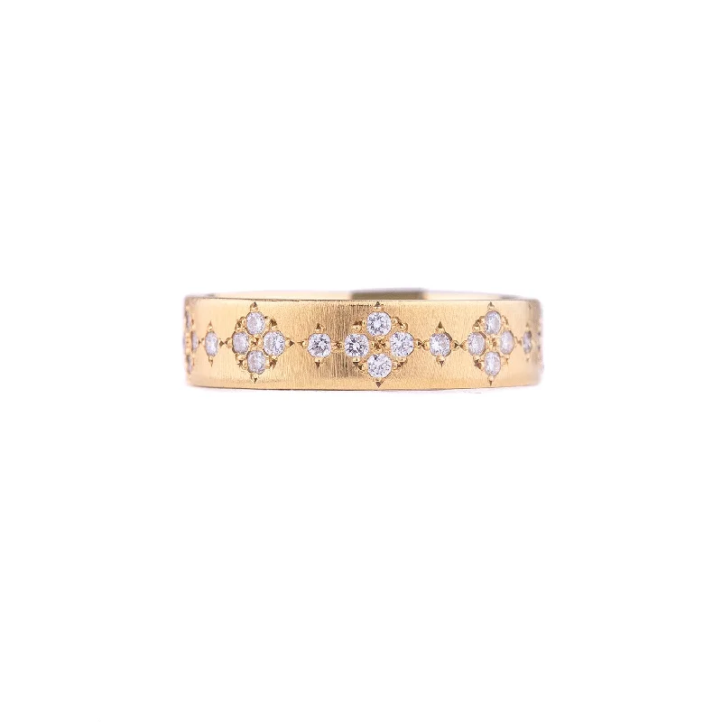 Two - Tone Wedding Bands in Gold and PlatinumDiamond Memories 18 Kt Gold Band by Adel Chefridi