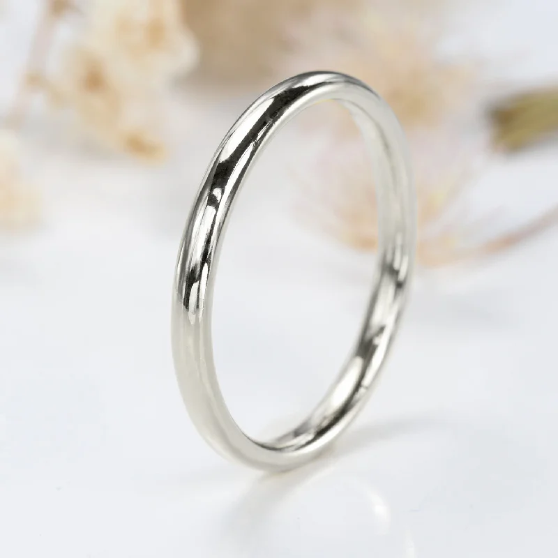 Matching Wedding Bands for a Coordinated LookPlatinum 2mm Comfort Fit Court Wedding Ring