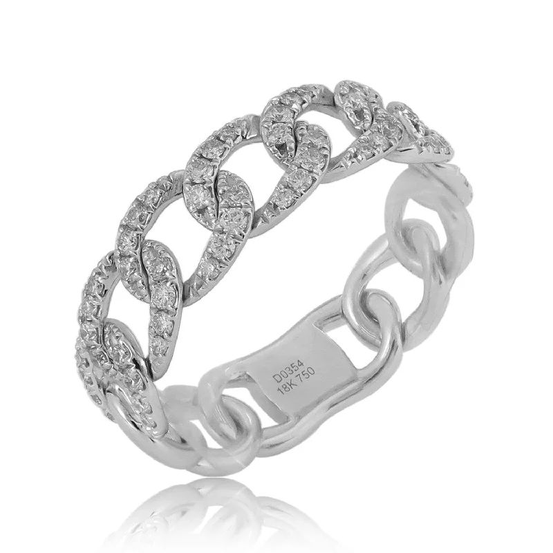 Custom - Designed Diamond Rings to Reflect Your PersonalityJoelle Diamond Link Ring Band for Her 18K Gold 0.35 Cttw. Ring Size 6.5