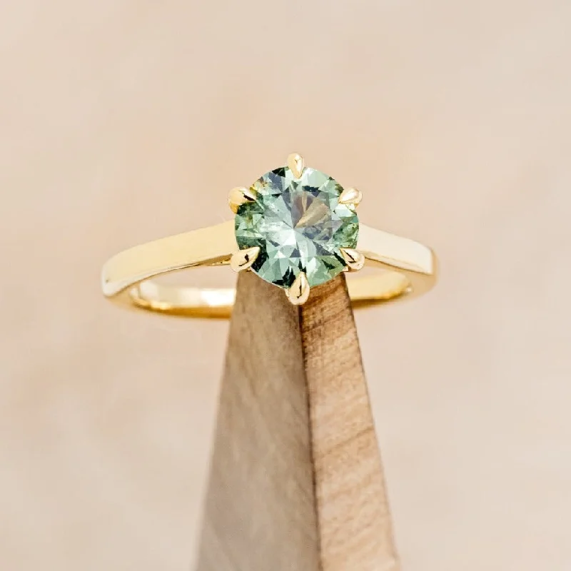 "RENA" - CLAW PRONGS SOLITAIRE ENGAGEMENT RING - MOUNTING ONLY - SELECT YOUR OWN STONE