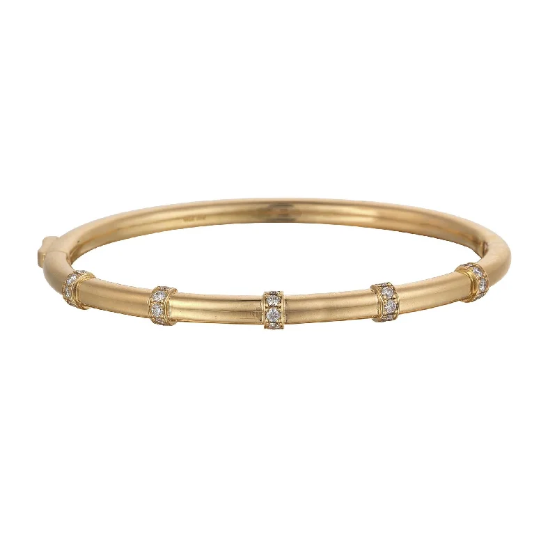 Adjustable Leather Bangles for a Bohemian StyleMilestone Diamond Bangle – 18kt Gold