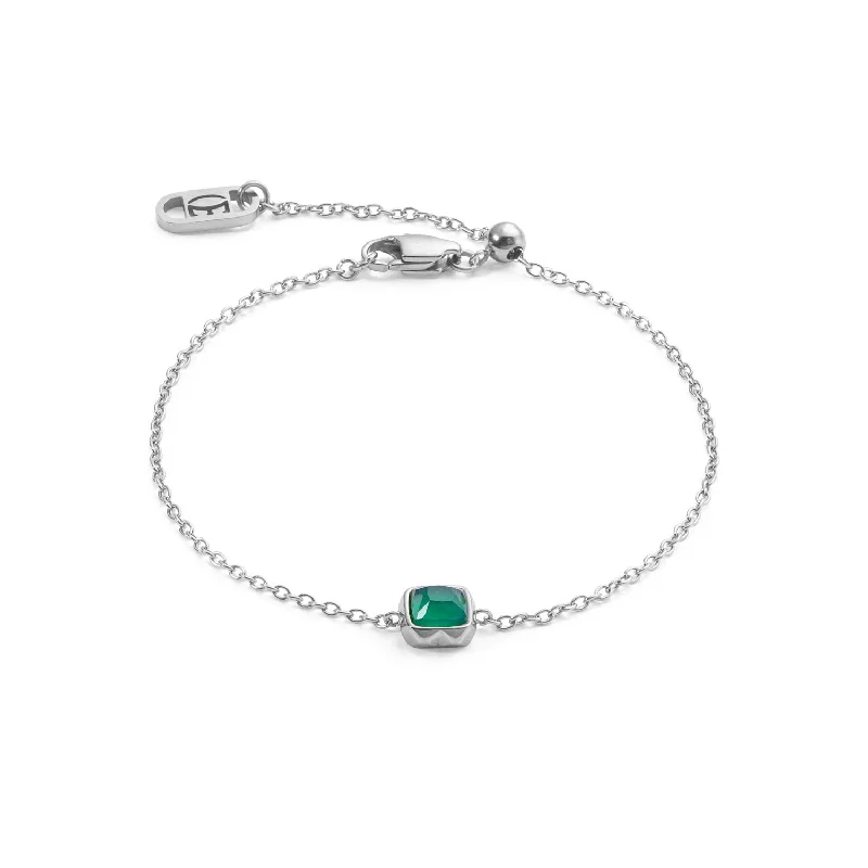 Enamel - Coated Bangles in Vibrant ColorsCoeur De Lion May Birthstone Green Agate Bracelet