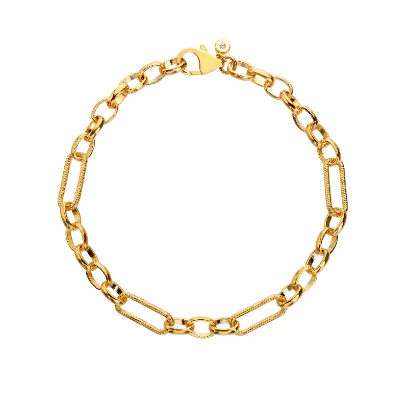 Stackable Bangle Sets for a Trendy LookHot Diamonds Gold Vermeil Statement Link Bracelet