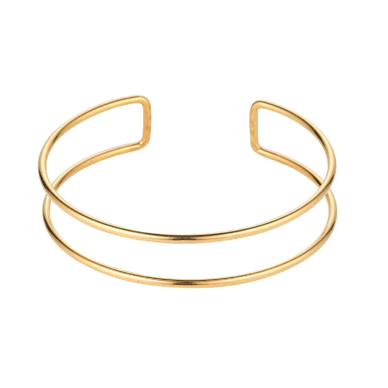 Stackable Bangle Sets for a Trendy LookGold Filled Double Bangle