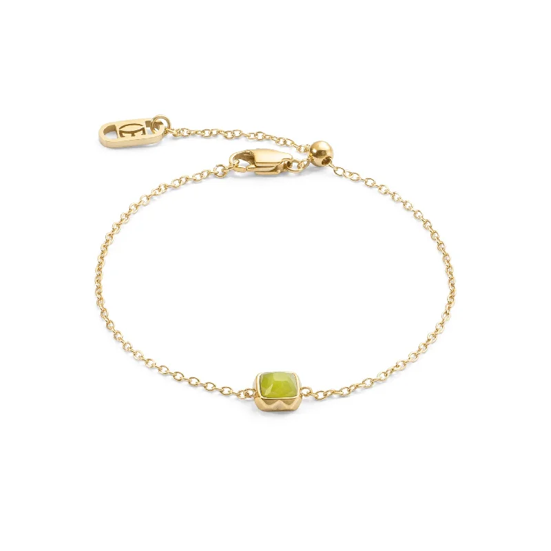 Enamel - Coated Bangles in Vibrant ColorsCoeur De Lion Gold August Birthstone Green Jade Bracelet