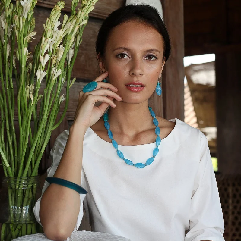 Enamel - Coated Bangles in Vibrant ColorsPrabang Resin Earrings