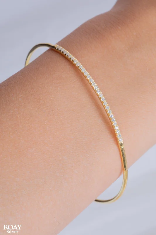 Stackable Bangle Sets for a Trendy LookZircon Bangle (09-GP)