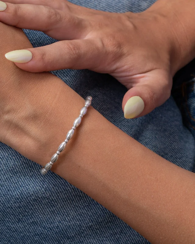 Solid Gold Bangles with Intricate EngravingsBig Silver Oval Bracelet