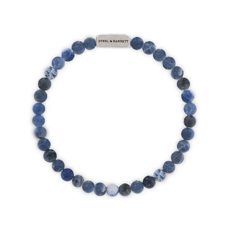 Stackable Bangle Sets for a Trendy LookNatural Ned Blue Sodalite Gemstone Bracelet