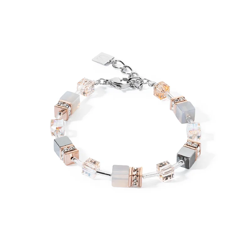 Stackable Bangle Sets for a Trendy LookCoeur De Lion GeoCUBE® Iconic Precious Rose Gold and Peach Bracelet